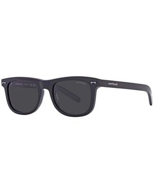 Montblanc Sunglasses Square Full Rim, Frame And Smoke Lens Mb0260S001 - Black