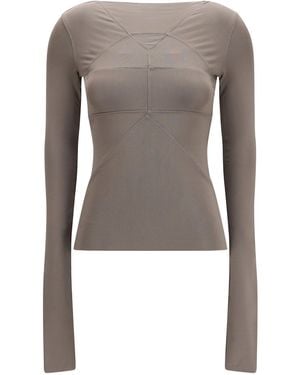 Rick Owens Temple Fitted Top - Grey