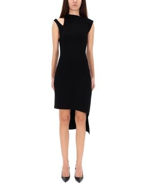 Courreges Ribbed Oblique Dress Viscose - Black