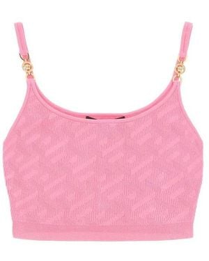 Versace Mini Cropped Top - Pink