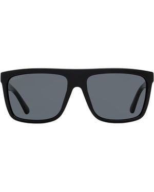 Gucci Rectangular Sunglasses Gg0748S 001 59Mm Plastic (Injected) - Black