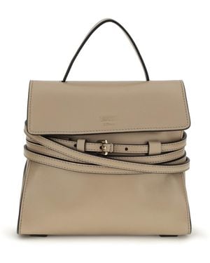 Moschino Handbag Tie Me Goatskin (Hircus) Shoulder Bags - Metallic