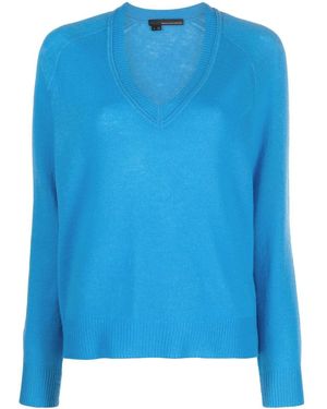 360cashmere V-Neck Cashmere Jumper - Blue
