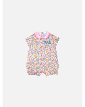 MC2 Saint Barth Baby Cotton Romper Suit Dress - White
