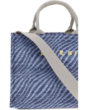 Marni Tote Bag Fabric Shoulder - Blue