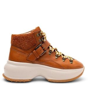 Hogan Maxi Active Ankle Boots - Brown