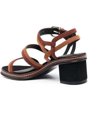 Ferragamo Two-Tone Leather Sandals - Black
