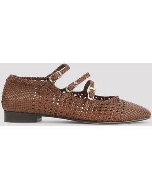 CAREL PARIS Ariana S. Braided Ballerinas Leather Shoe - Brown