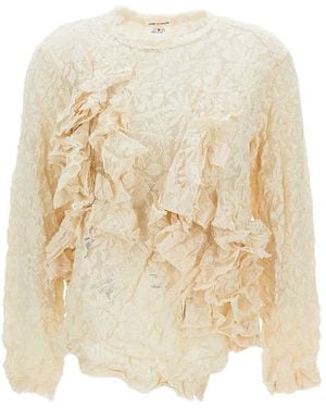 Comme des Garçons Rouched Top - White