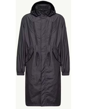 Moncler Moncler Lightweight Technical Nylon Raincoat - Blue