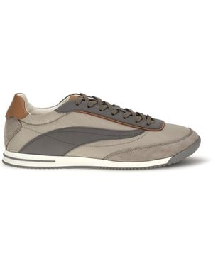 Brunello Cucinelli Lace-Up Suede Sneakers Upper: Suede; Sole: Rubber Lace Up - White