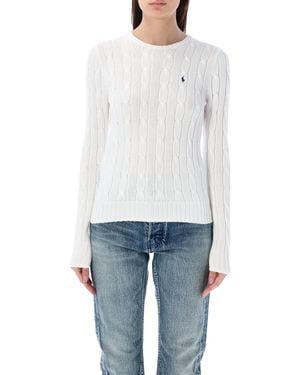 Polo Ralph Lauren Touch Julianna Cable-Knit Sweater Cotton - White