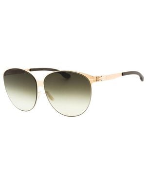 Ic! Berlin Sunglasses Round Full Rim, Rose- Warm Frame And Gradient Lens Swingm1397032 - Metallic