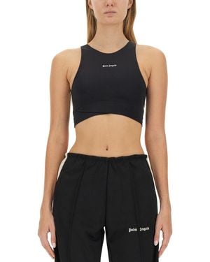 Palm Angels Top Polyamide Elastane Tops - Black