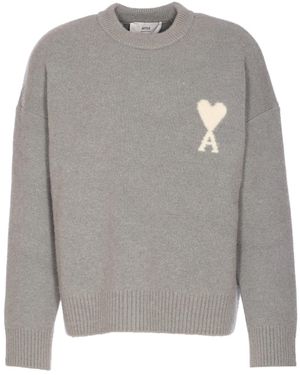 Ami Paris Jumpers - Grey