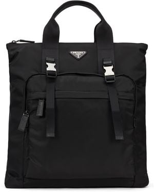 Prada Tote Bag Re-Nylon & Saffiano Leather, Polyamide - Black