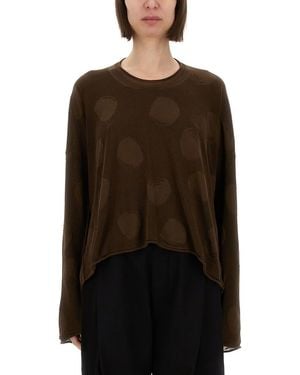 Uma Wang Shirt With Polka Dot Pattern - Black