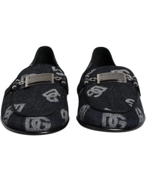 Dolce & Gabbana Denim Loafers Slipon - Black