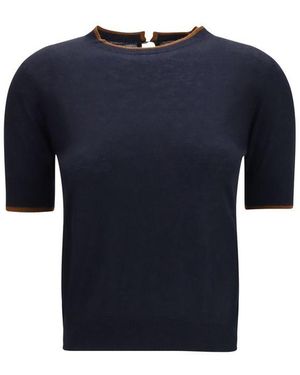 Max Mara Blue Silk T