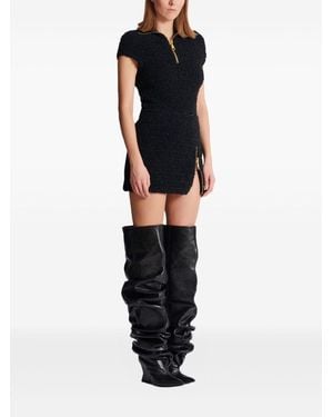 Balmain Tweed Mini Skirt - Black