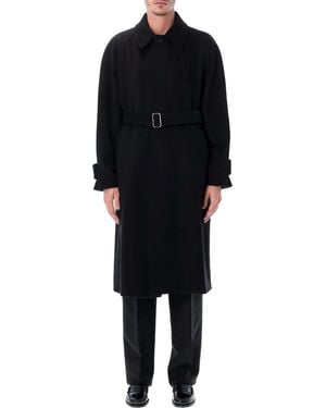 Ferragamo Cashmere-Blend Belted Coat - Black