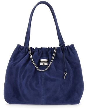 Marc Jacobs Shoulder Bag The Tote Suede Cow Leather - Blue