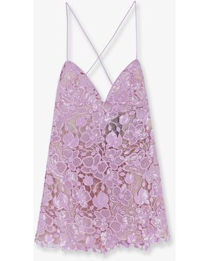 retroféte Short Dress Sequin Detail - Pink