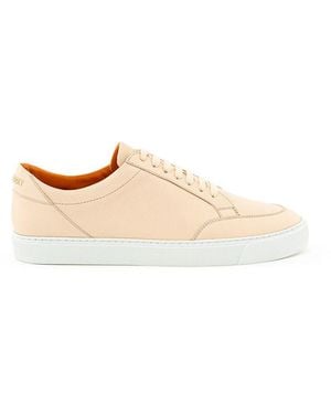 Burberry Leather Low Top Sneakers - Natural