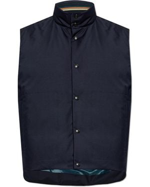 Paul Smith Stand Collar Vest - Blue