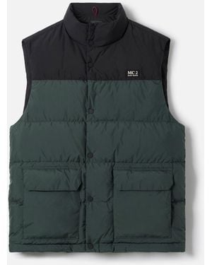 MC2 Saint Barth Down Padded Vest With Pockets Jacket - Green