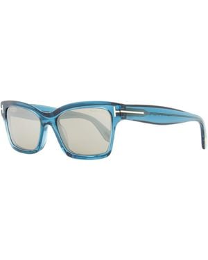 Tom Ford Mikel Sunglasses Tf1085 90L Transparent Aqua, 54Mm Ft1085 Plastic (Acetate) - Black