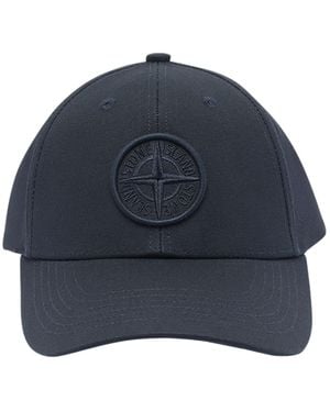 Stone Island Logo Baseball Cap - Blue