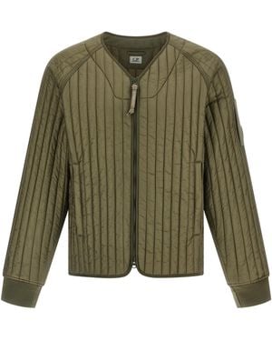 C.P. Company Ribbed Down Jacket - Green