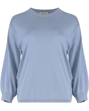 Max Mara Max Mara Sweater Amico Virgin Wool - Blue