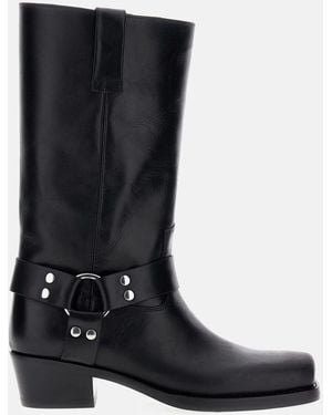 Paris Texas Roxy Boot With Heel - Black