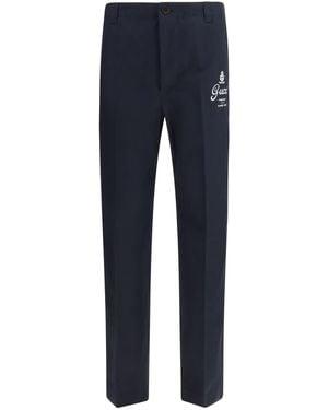 Gucci Compact Cotton Twill Pants - Blue