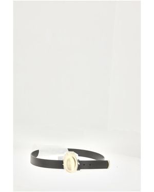 Dior Belt Madallion- Calf Leather - White