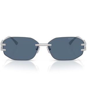 Versace 0Ve2274 Damier Plaque Sunglasses - Blue