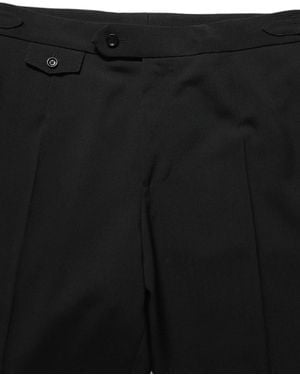Dolce & Gabbana Tapered Leg Dress Trouser Trousers Polyester Wool Elastane - Black