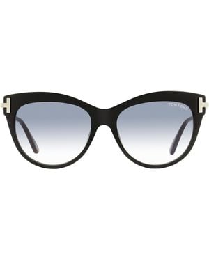 Tom Ford Cat Eye Sunglasses Tf821 Kira 01B-Palladium 56Mm Ft0821 Plastic (Acetate)/Metal - Black