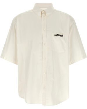 Balenciaga Masking Tape Shirt - White