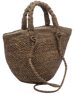 IBELIV Bags Raffia Cotton - Brown