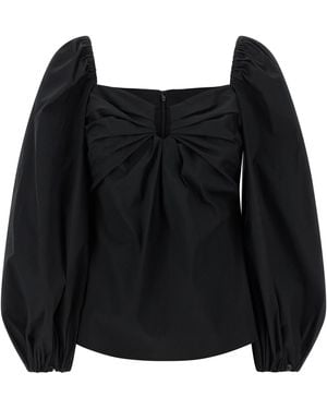 Carolina Herrera Puff' Sleeve Top - Black