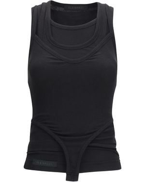 ALAINPAUL Multi Layered Tank Top Lyocell; Cotton; Elastane - Black