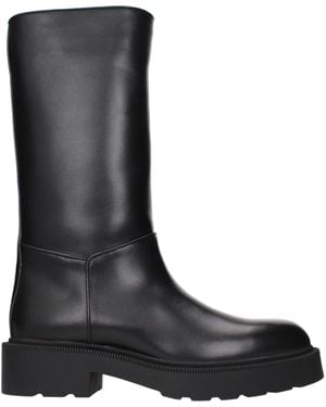The Row Leather Boots - Black