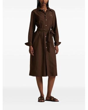Polo Ralph Lauren Dresses Cotton Linen - Brown