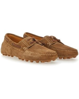 Tod's Leather Loafer Calfskin Loafers - Brown