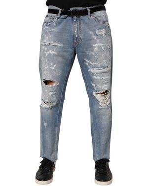 Dolce & Gabbana Distressed Denim Jeans - Blue