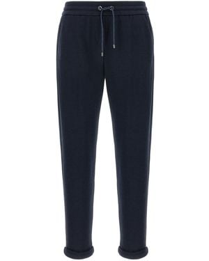 Brunello Cucinelli Cotton Joggers (Workout Pants) - Blue