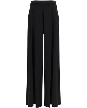 Max Mara Pure Viscose Technical Jersey Trousers Viscose; Polyamide; Elastane - Black